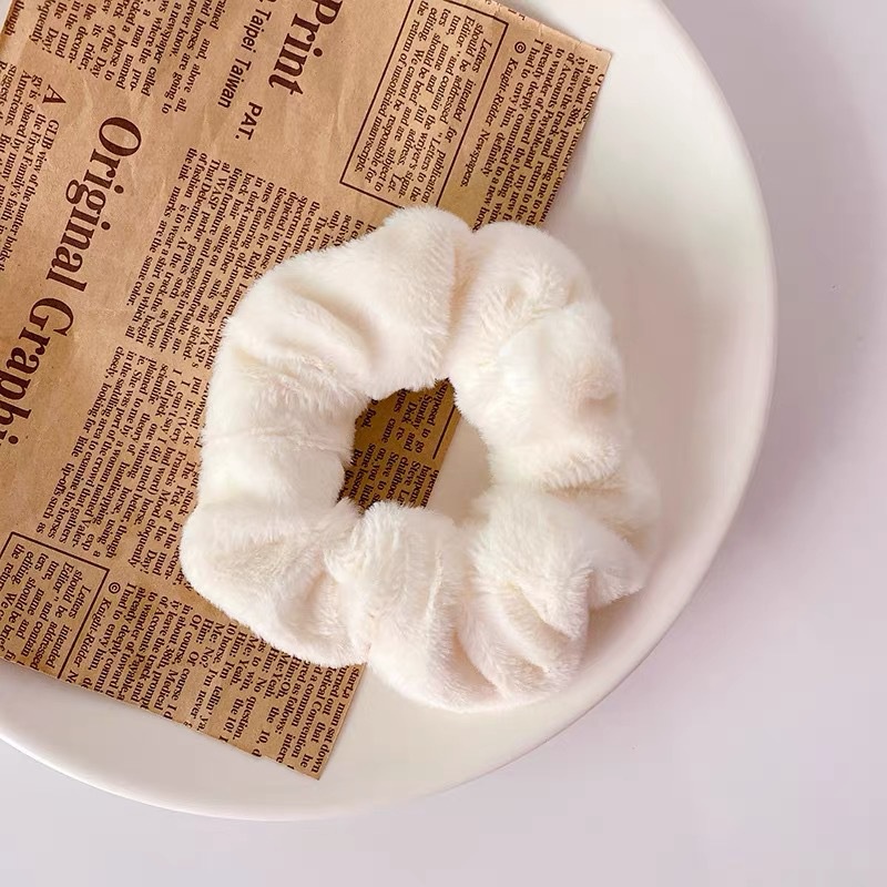 Dây buộc tóc vải lông mềm mại phong cách Hàn Quốc dễ thương cho nữ - Thỏ Beauty