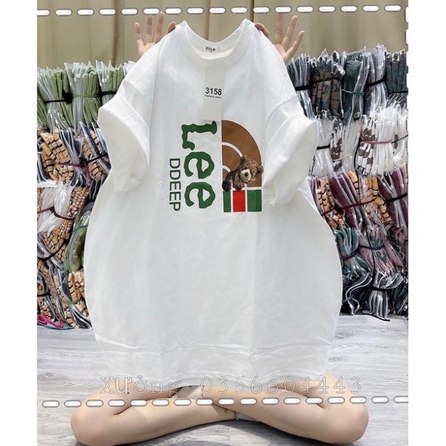 [Rẻ Vô Địch] Áo Thun 3158 Cotton Khô Form Rộng Nam Nữ Unisex Lee Gấu