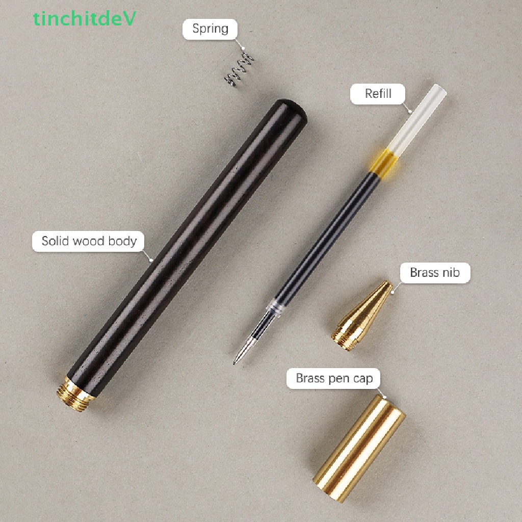 Bút Bi Nắp Lăn Bằng Đồng Thau Phong Cách Vintage Dành Cho Học Sinh / Văn Phòng
