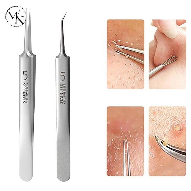 Nhíp Gắp Mụn Đầu Đen Bằng Thép Không Gỉ Tiện Dụng