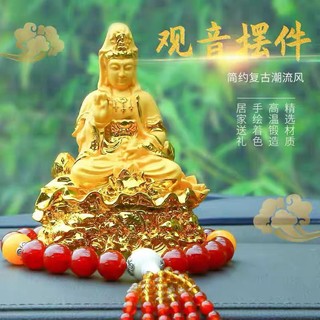Tượng phật để taplo ô tô - tượng trì liên quan âm bằng đá ngọc cao cấp để taplo ô tô , xe hơi