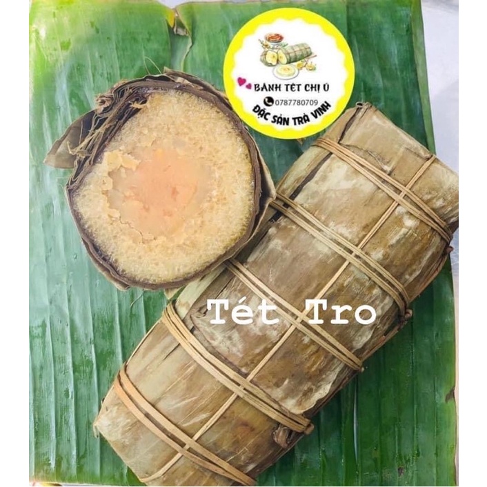 Bánh Tét Tro Trà Cuôn