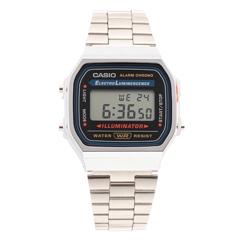 Đồng hồ Nam Casio A168WA-1WDF 🌟 sɪêᴜ ᴄʜấᴛ 🌟 Điện Tử Cổ Điển - Dành Cho Cả Nam - Giá Siêu Ưu Đãi - Dây Kim Loại