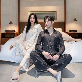 Bộ Đồ Ngủ Vải Lụa Mỏng Thiết Kế Mới Quyến Rũ Cho Cặp Đôi