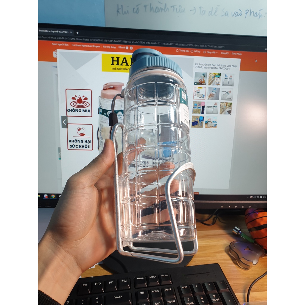 Bình nước xe đạp thể thao Việt Nhật 750ML Water Bottle BNXD01