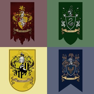 Harry Potter cờ bốn nhà bộ sưu tập đạo cụ kỷ niệm