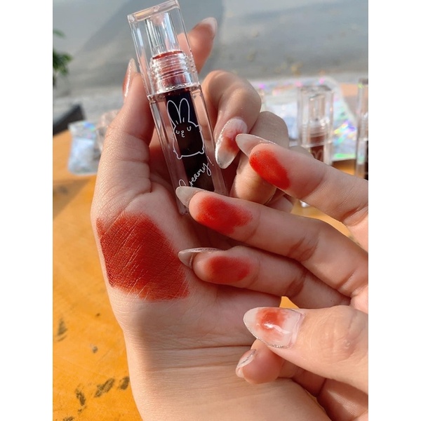 Son Tint Gy Trần Creamy Thỏ Mụp Cute siêu lỳ tặng kèm dưỡng môi