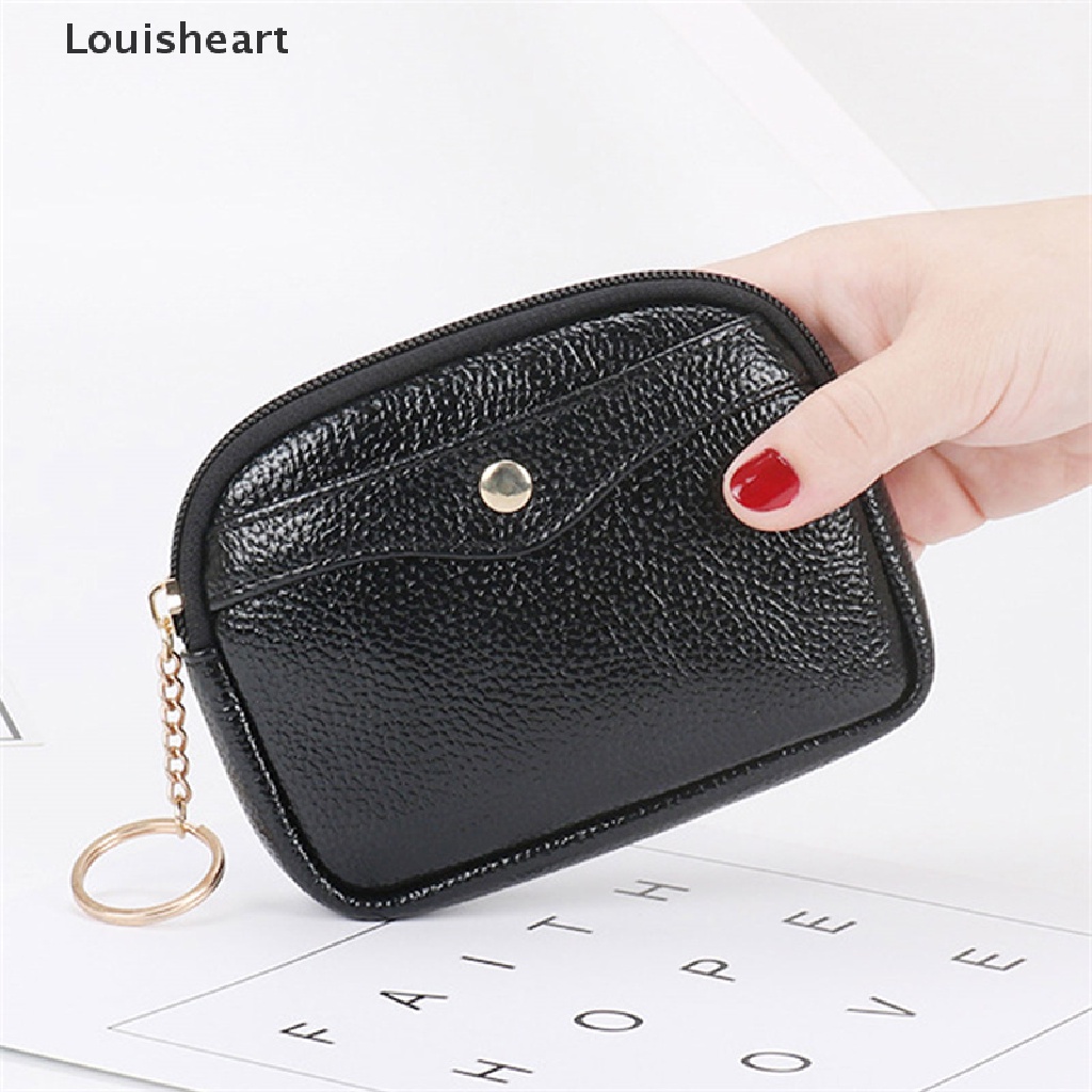 Ví Tiền Da PU Mềm Màu Trơn Khóa Kéo Đơn Giản Dành Cho Nữ