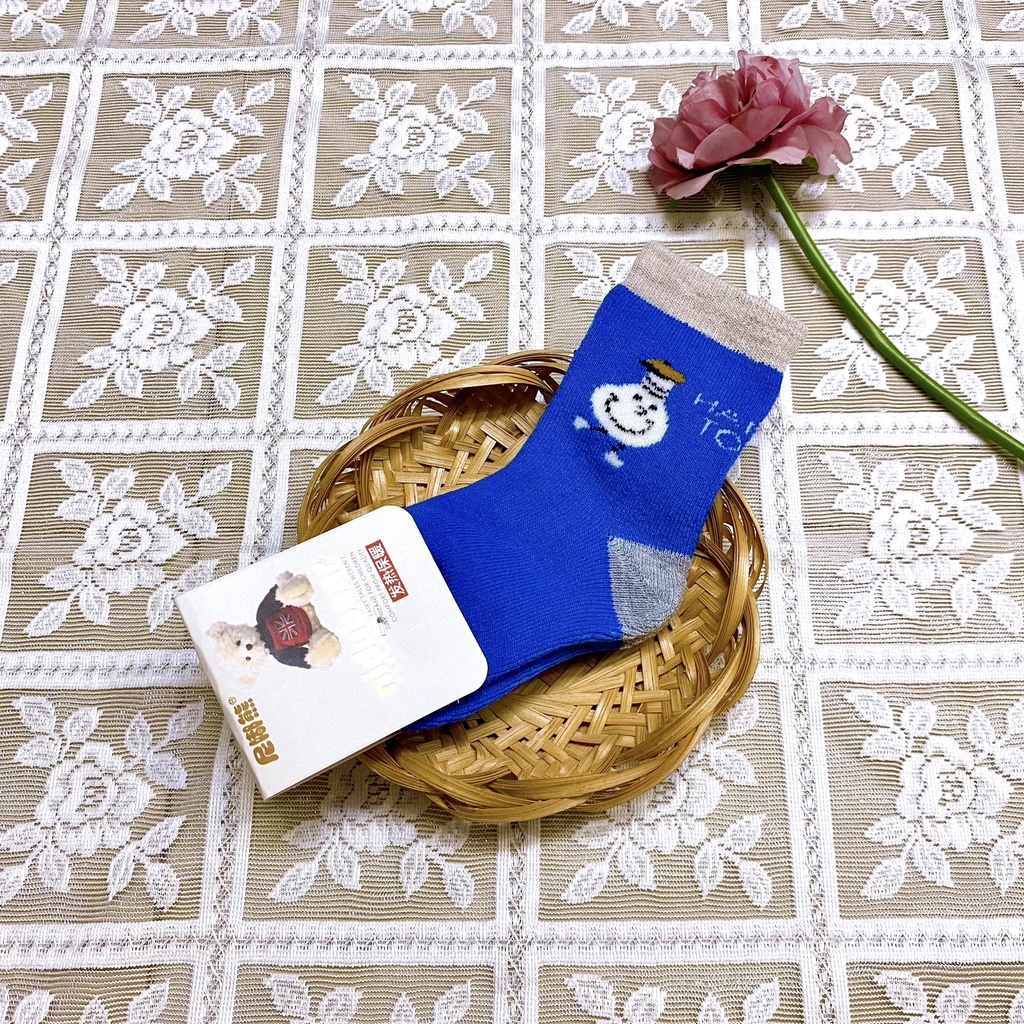 Tất vớ trẻ em 1-3 tuổi cổ cao nhiều màu phối hình ngộ nghĩnh xinh xắn - TV6