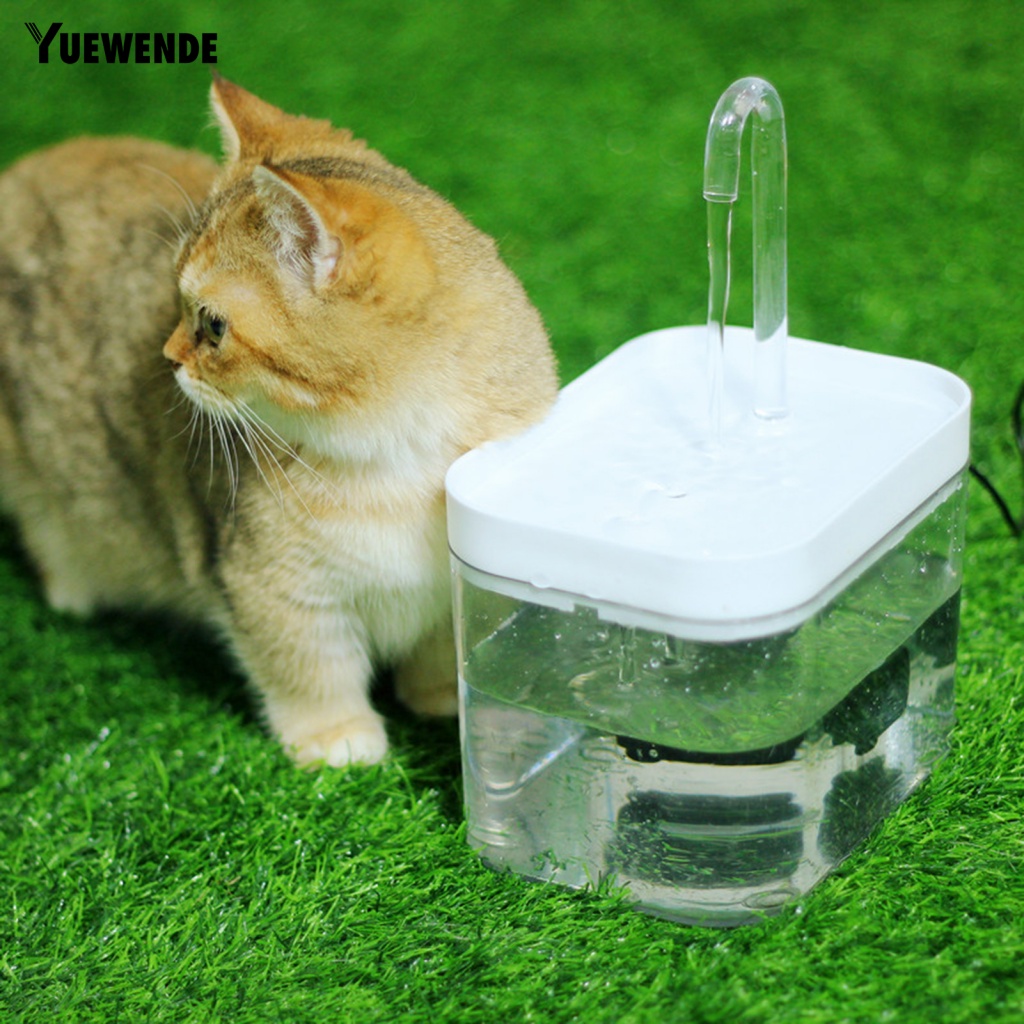 [Yue.z] Đài Phun Uống Nước Bán Trong Suốt Dạng Đứng Thông Minh Cho Thú Cưng