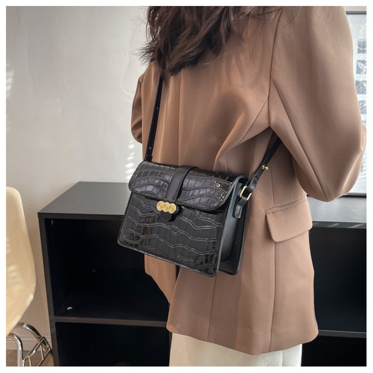 Túi Đeo JASMIN NOIR Chéo Vai Họa Tiết Da Cá Sấu Thời Trang Sành Điệu Cho Nữ