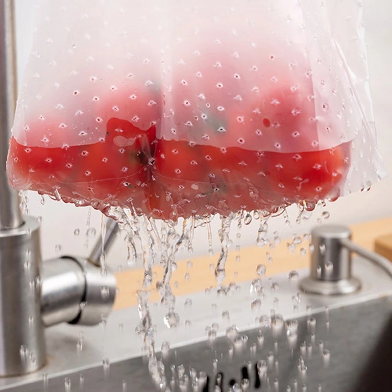 Set 1 / 10 Túi Lọc Rác Bồn Rửa Trái Cây / Rau Củ Quả Tự Dính Dùng Một Lần Cho Nhà Bếp