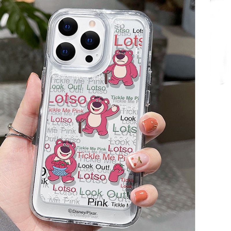 Ốp Điện Thoại Silicone TPU Mềm Trong Suốt Chống Sốc In Hình Gấu Cho IPhone 14 11 13 12 Pro XS Max XR X 8 7 6S Plus