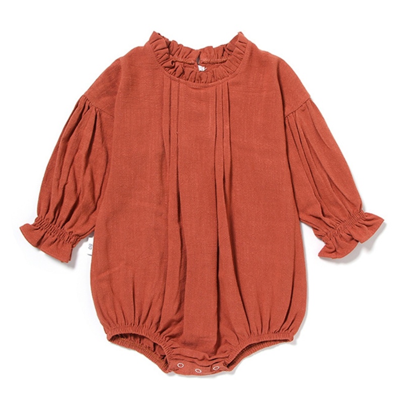 Áo Liền Quần Bằng Lanh Thoáng Khí Tay Phồng Thời Trang Mùa Hè Cho Bé Gái