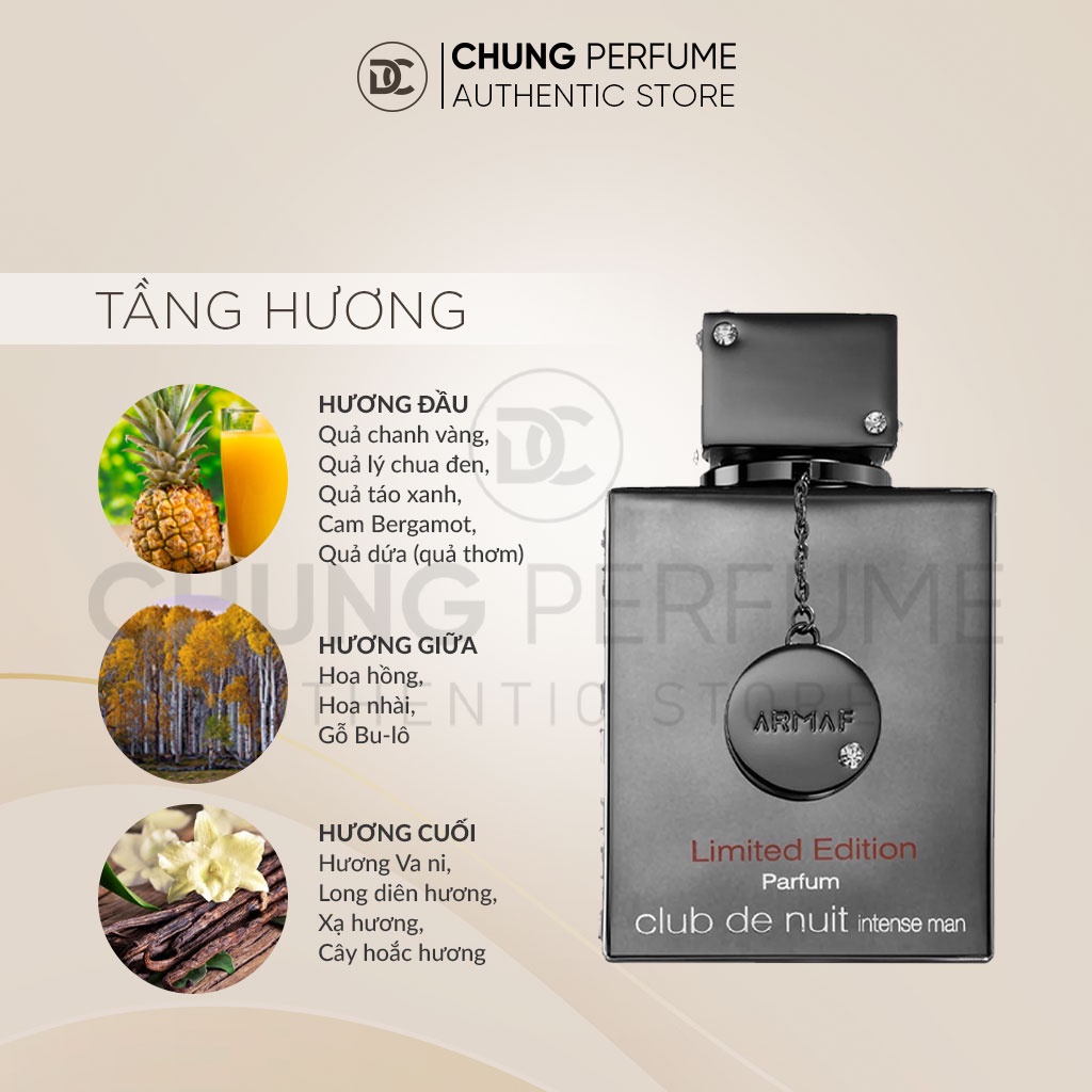 Nước Hoa Nam Armaf Club De Nuit Intense Limited Edition Parfum mẫu thử 2ml 5ml 10ml