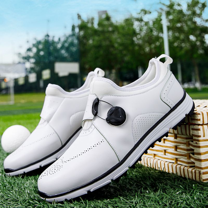Giày Thể Thao Đánh Golf Bằng Da Chống Trượt Chống Thấm Nước