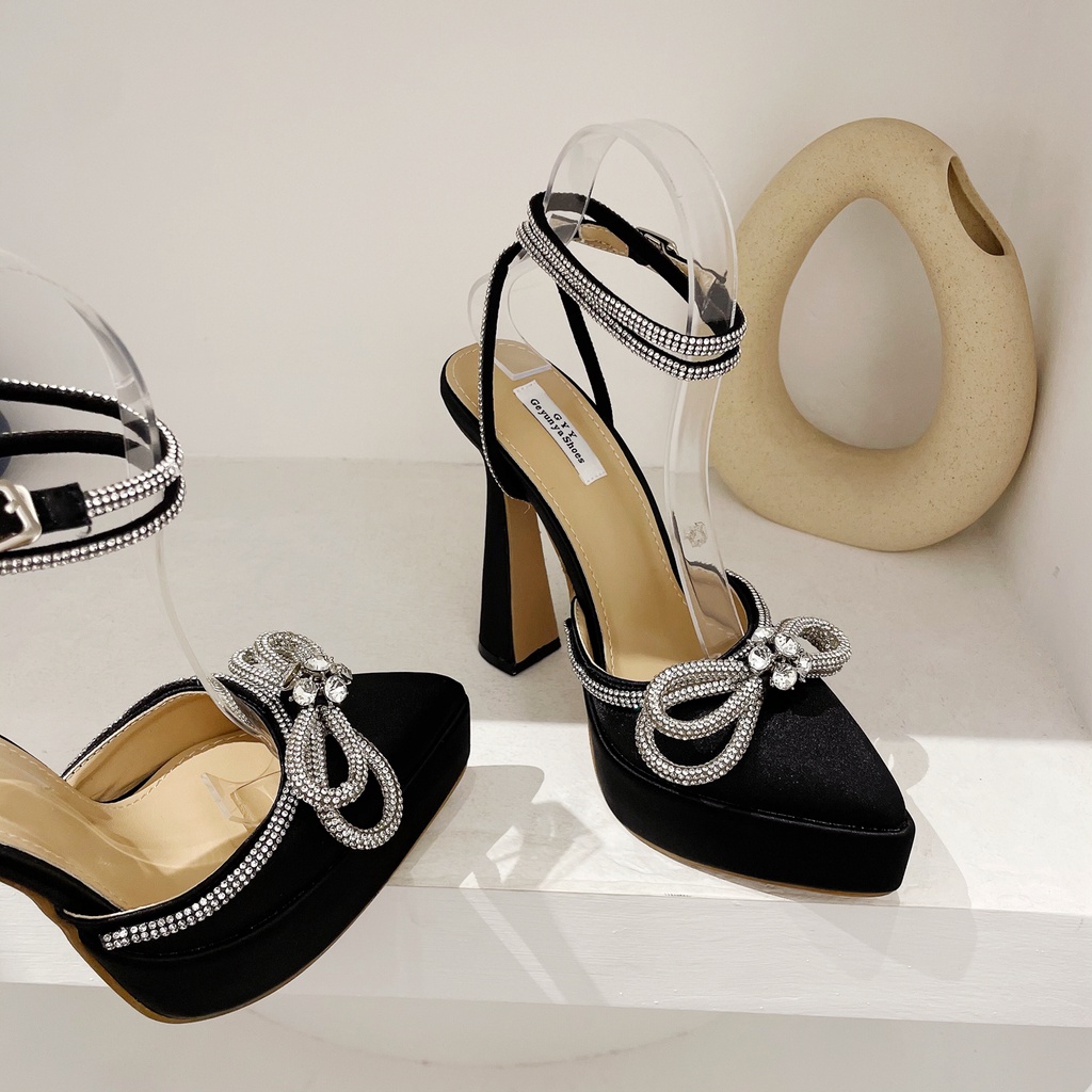Sandal Cao Gót Thiết Kế Mới Đính Đá Cao Cấp Thời Trang Mùa Xuân Dành Cho Nữ