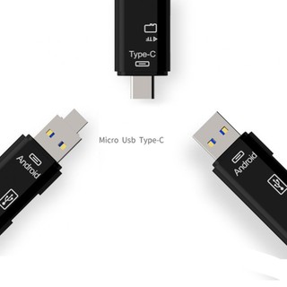 Đầu Đọc Thẻ Nhớ USB 2.0 Type C Micro USB / TF / SD OTG
