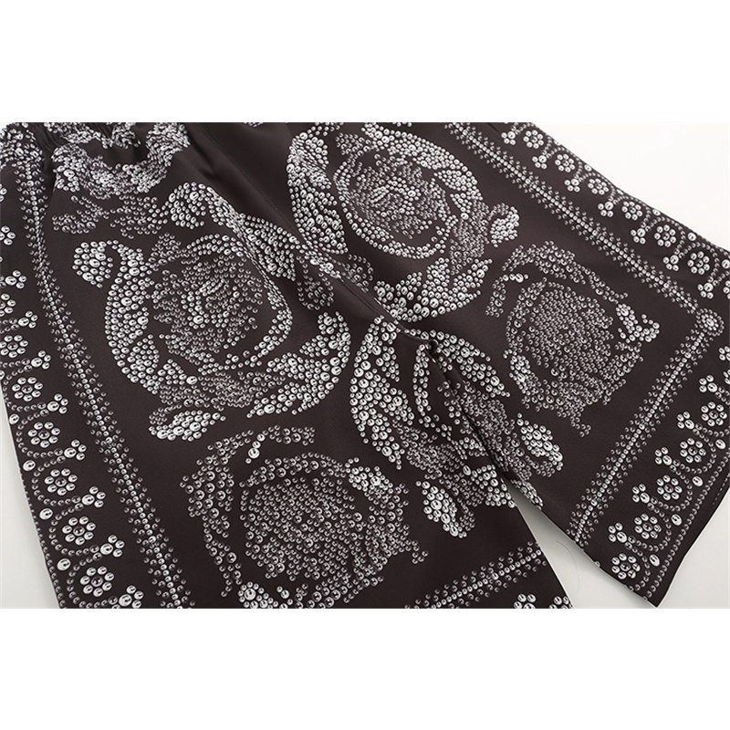 Quần Short Lưng Thun In Hoa Plus Size Thời Trang Unisex