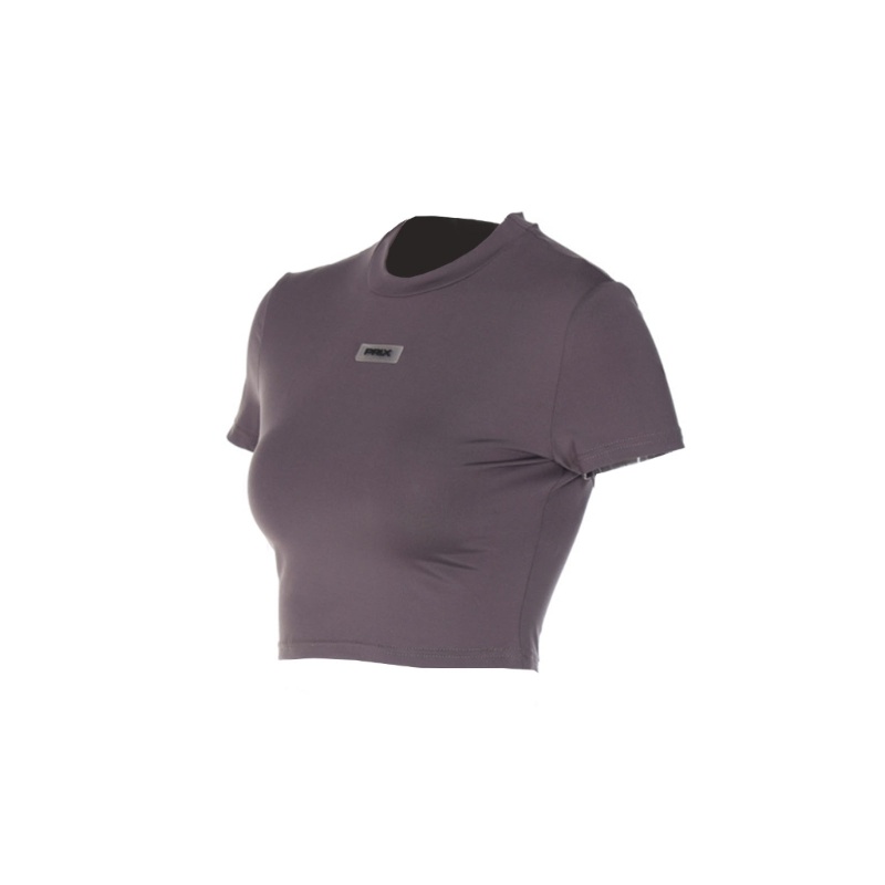 Áo Thun Croptop Tay Ngắn Dáng Ôm In Chữ Thời Trang Cho Nữ