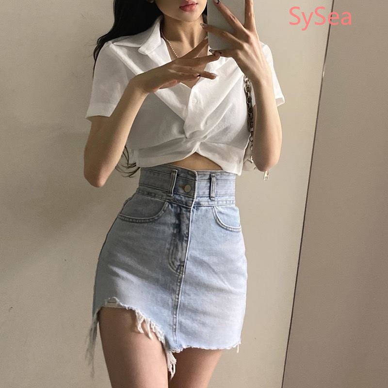 Plus Áo Croptop Cổ Chữ V Quyến Rũ Thời Trang Hè Cho Nữ