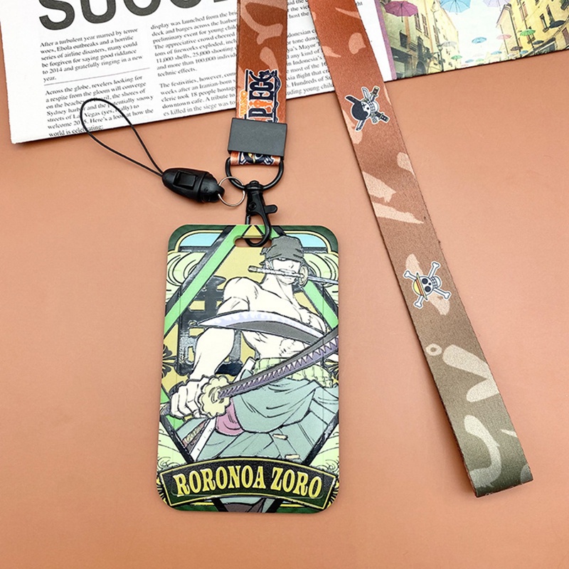Thẻ Xe Buýt Kèm Dây Đeo Cổ Họa Tiết Hoạt Hình One Piece Sauron Luffy