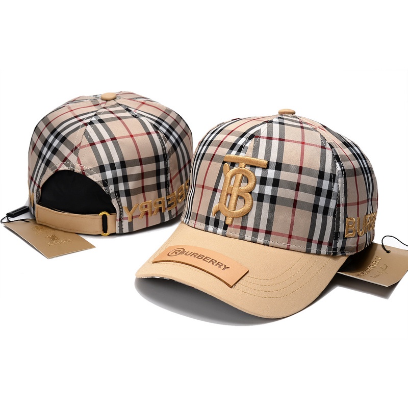 Mũ Lưỡi Trai Burberry Họa Tiết Sọc Caro Phong Cách Hàn Quốc