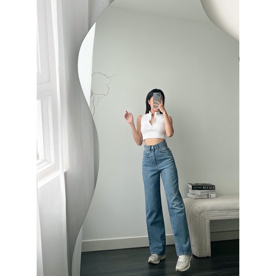 AfterBefore | Quần Jeans suôn mài túi sau nhiều màu