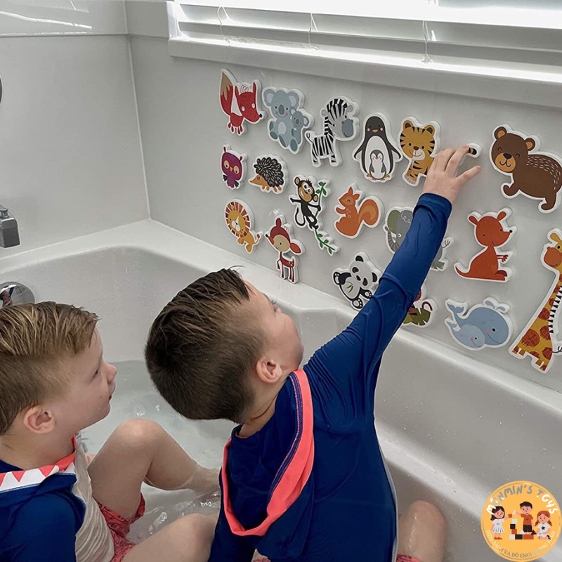 Đồ chơi phòng tắm, chất liệu an toàn cho bé, bám dính được lên tường, nhiều hình ngộ nghĩnh đáng yêu