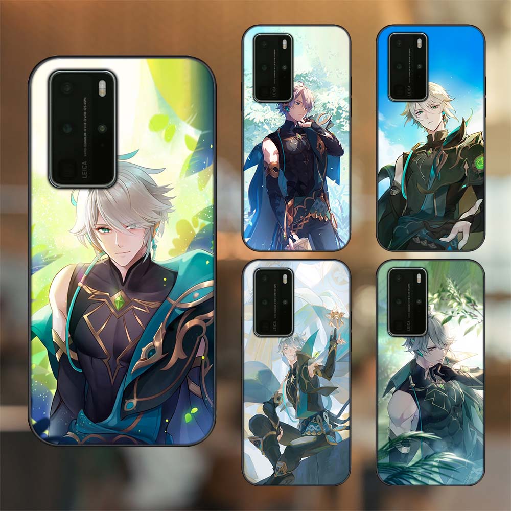 Ốp lưng Huawei P40 Pro viền đen in hình Alhaitham Genshin Impact