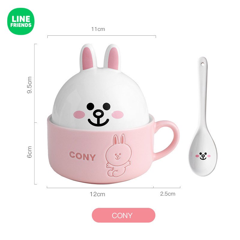 Bộ bát ăn sáng cao cấp Line Friends