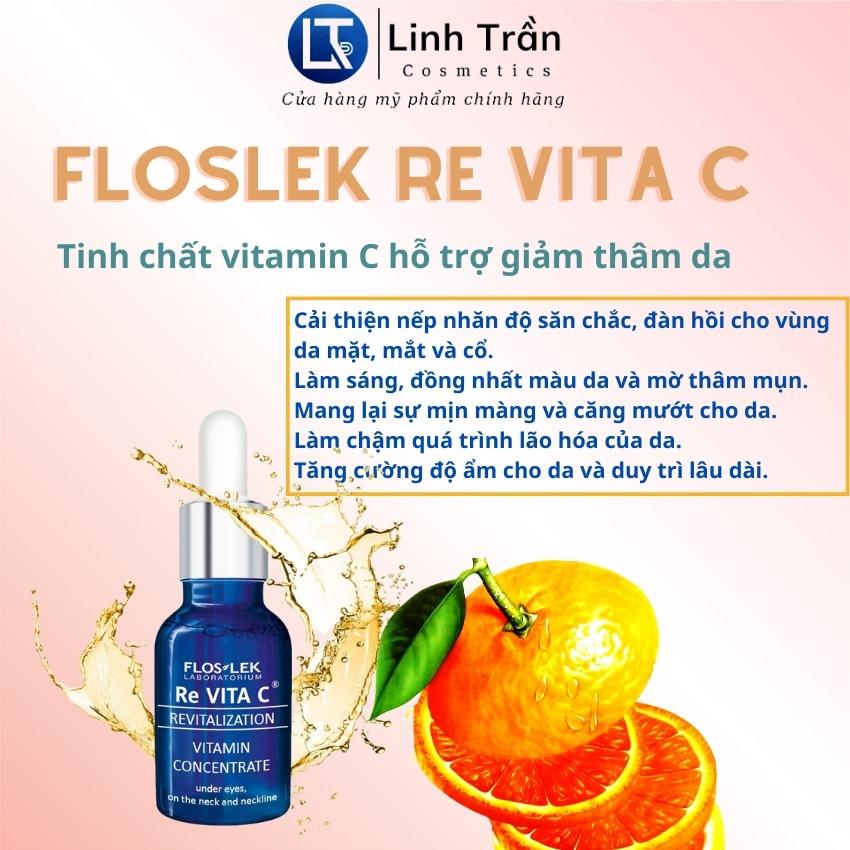 [Chính Hãng] Serum vitamin C kem dưỡng ngày đêm Floslek Re Vita C, tinh chất trẻ hóa da mờ thâm làm sáng chống lão hoá
