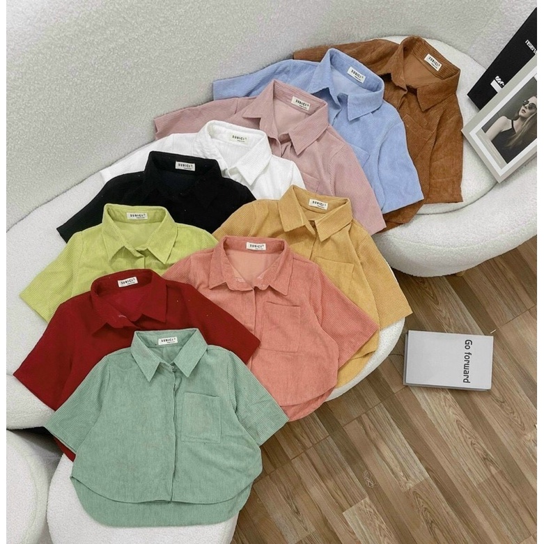 A04 - Áo sơ mi nhung tà hớt