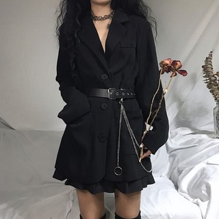 ORDER_áo khoác blazer dáng dài kèm đai