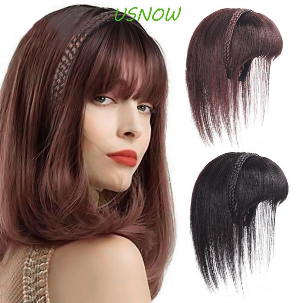Tóc Giả Thẳng Dài Vô Hình Màu Nâu Bằng Sợi Tổng Hợp Cách Nhiệt 3D Cho Nữ