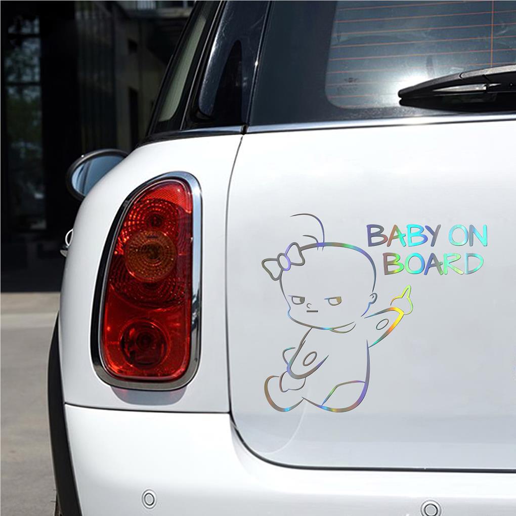 Đề Can Cảnh Báo Baby on Board Bằng PVC Chống Nước Chống Mưa Trang Trí Xe Hơi