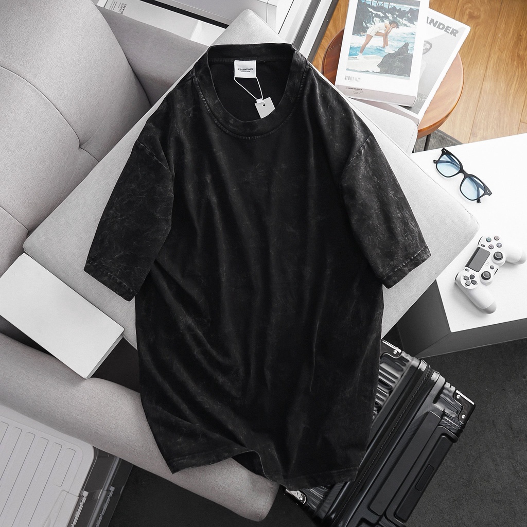 Áo thun  thời trang streets tyle form lỡ, wash màu bụi, cá tính ES6