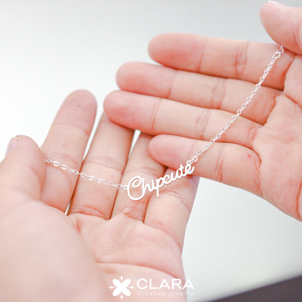 Lắc tay bạc khắc chữ theo tên yêu cầu cho mọi lứa tuổi