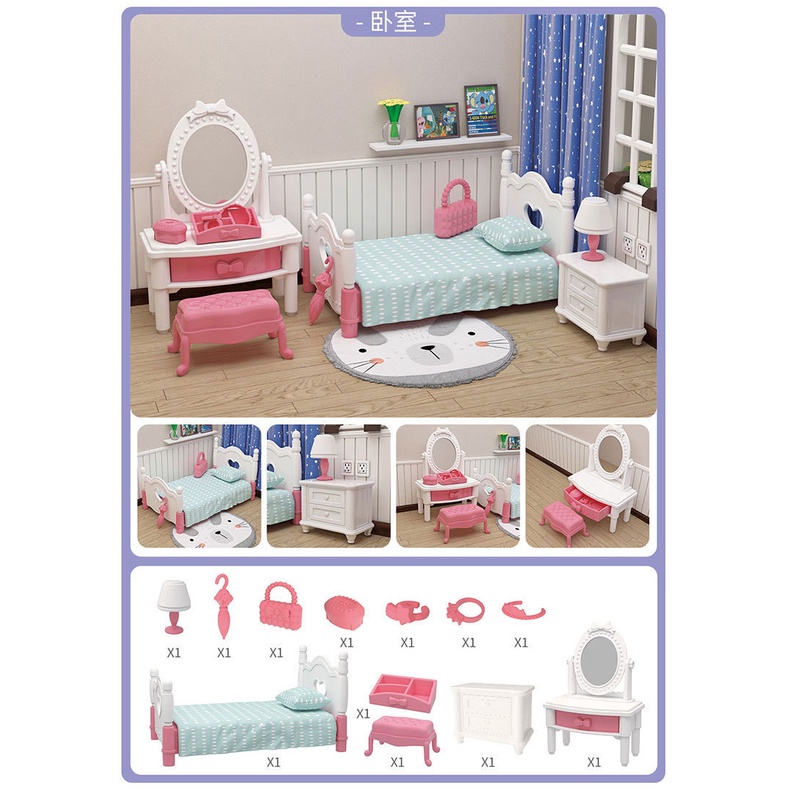 Mô Hình Khu Rừng Thỏ Tỉ Lệ 1 / 12 Trang Trí Nhà Búp Bê