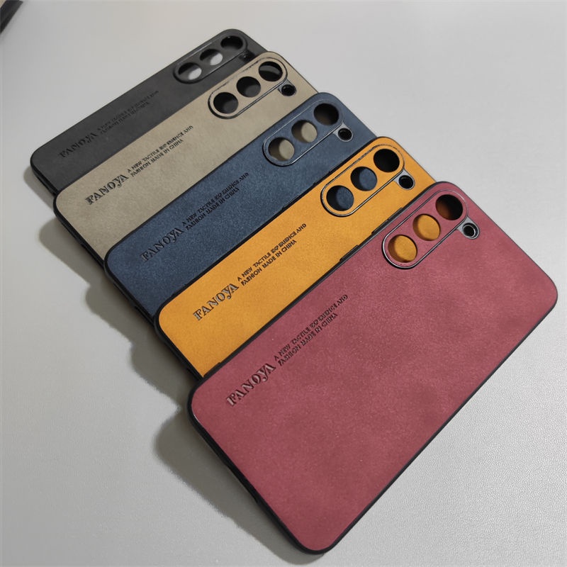 Bao Da Điện Thoại Da Lộn Màu Nhám Cho samsung galaxy s23 ultra s22 plus s21 fe Ốp
