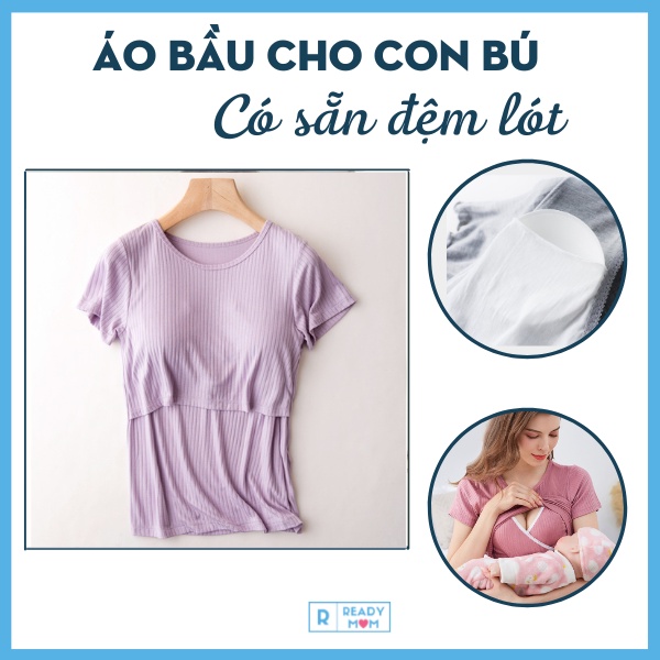 Áo Bầu Cho Con Bú | Vải Modal | Mặc Nhà | Sau Sinh Cho Con Bú | Hàng Trung Quốc | AB01