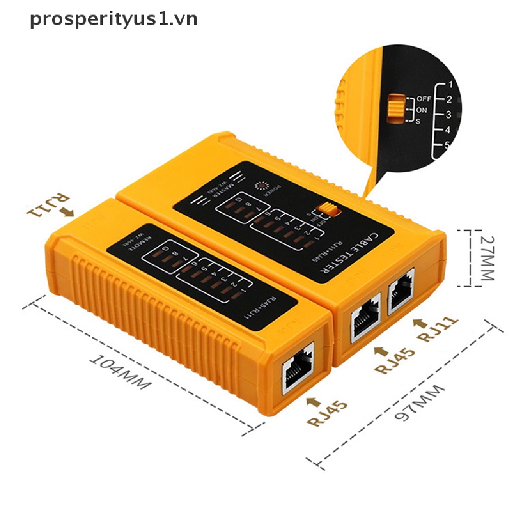 [prosperityus1] Dụng Cụ Kiểm Tra Cáp Mạng RJ45 RJ11 Ethernet LAN PC