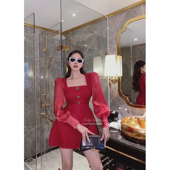 Váy dạ phối tay tơ