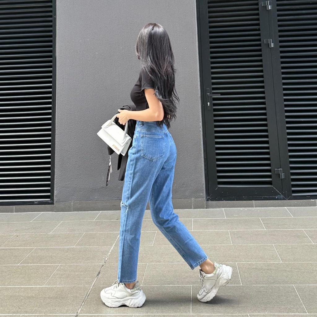 Quần jean baggy rách nhẹ TiQi Jeans B1-255