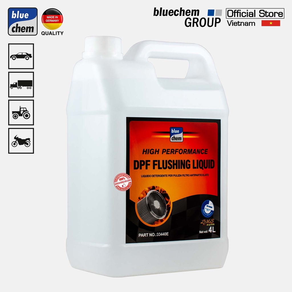 Dung dịch Bluechem Làm sạch Bầu lọc muội khí thải Diesel (DPF Flushing Fluid)