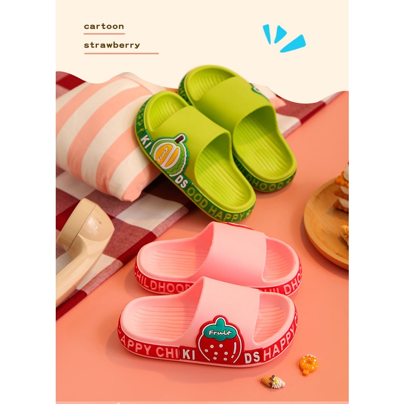 Dép Sandal Chống Trượt Hình Trái Cây Xinh Xắn Cho Bé Đi Trong Nhà Tắm