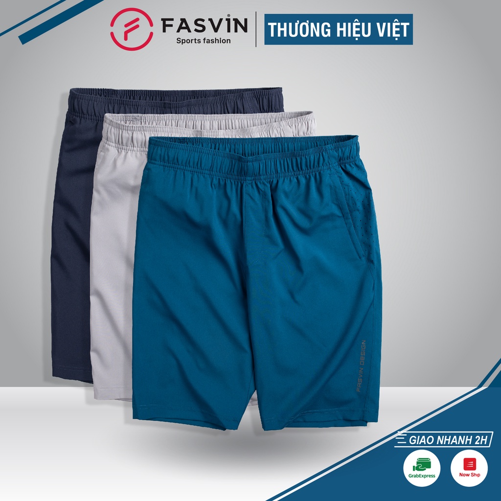 Quần Đùi Nam FASVIN dáng lửng Vải Đẹp Hàng Nhà Máy Chất Lượng Cao Thể Thao Hay Mặc Nhà T23557.HN