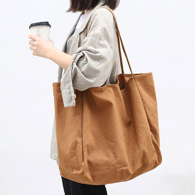 Túi Xách canvas Sức Chứa Lớn Thiết Kế Đơn Giản Thời Trang Cho Nữ