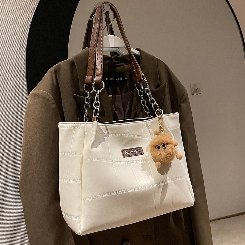 Ielgy Túi Đeo Vai Sức Chứa Lớn Họa Tiết Đá Tương Phản Đơn Giản Dễ Phối Đồ Cho Nữ