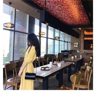 Đầm gió cổ tròn thắt eo Xiny D59230